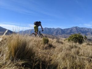 a mountain bike rider in craigieburns New zealand