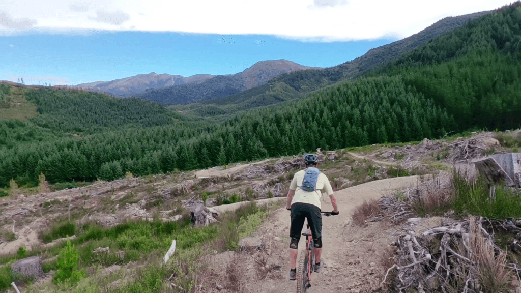solo mtb rider in Hanmer Springs