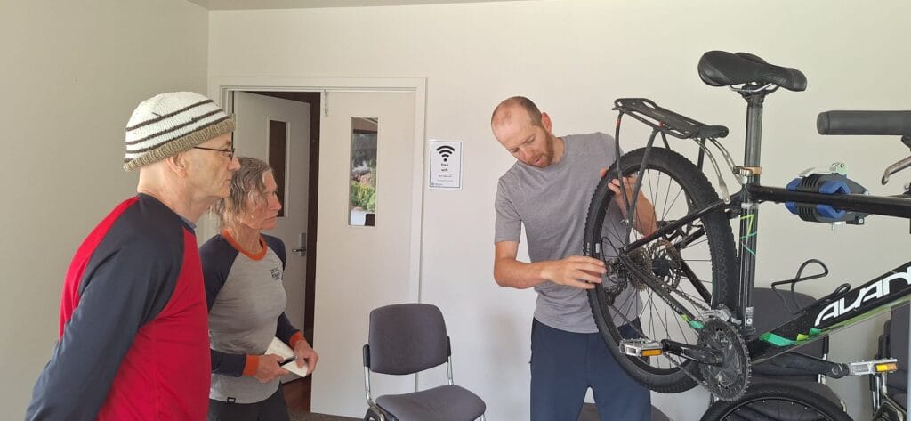 Riders on Mountain Bike Maintenance Course